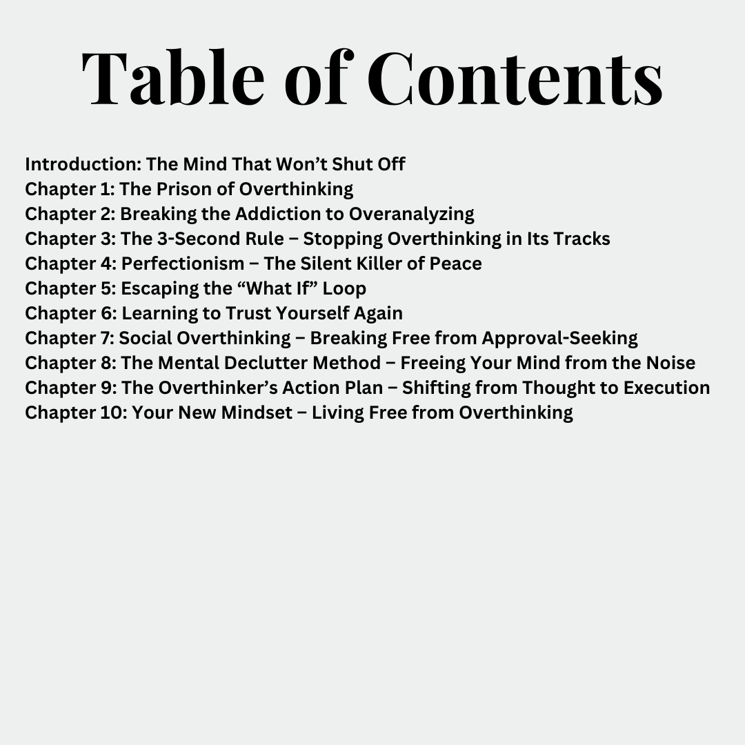 The Overthinker's Detox Program (Digital): Escape Emotional Chaos & Regain Control